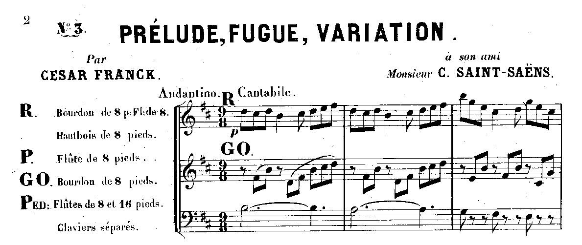 César Franck, Prélude, Fugue et Variation