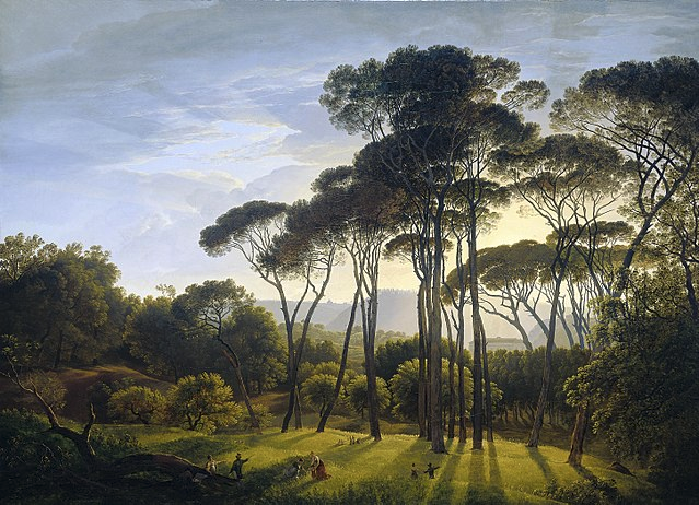 Hendrik Voogd, Italienische Landschaft mit Pinien