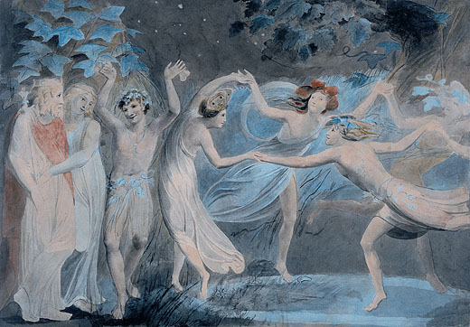 Blake: Oberon, Titania and Puck